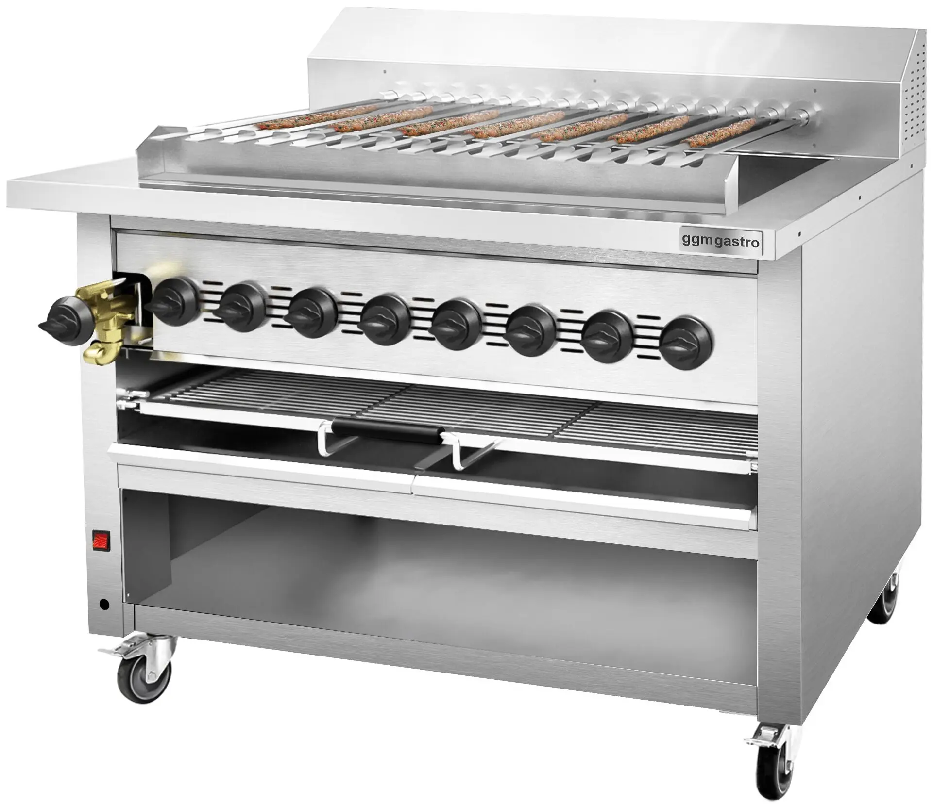 Grătar pe gaz GGM Gastro KHGE15G (Inox) - 3