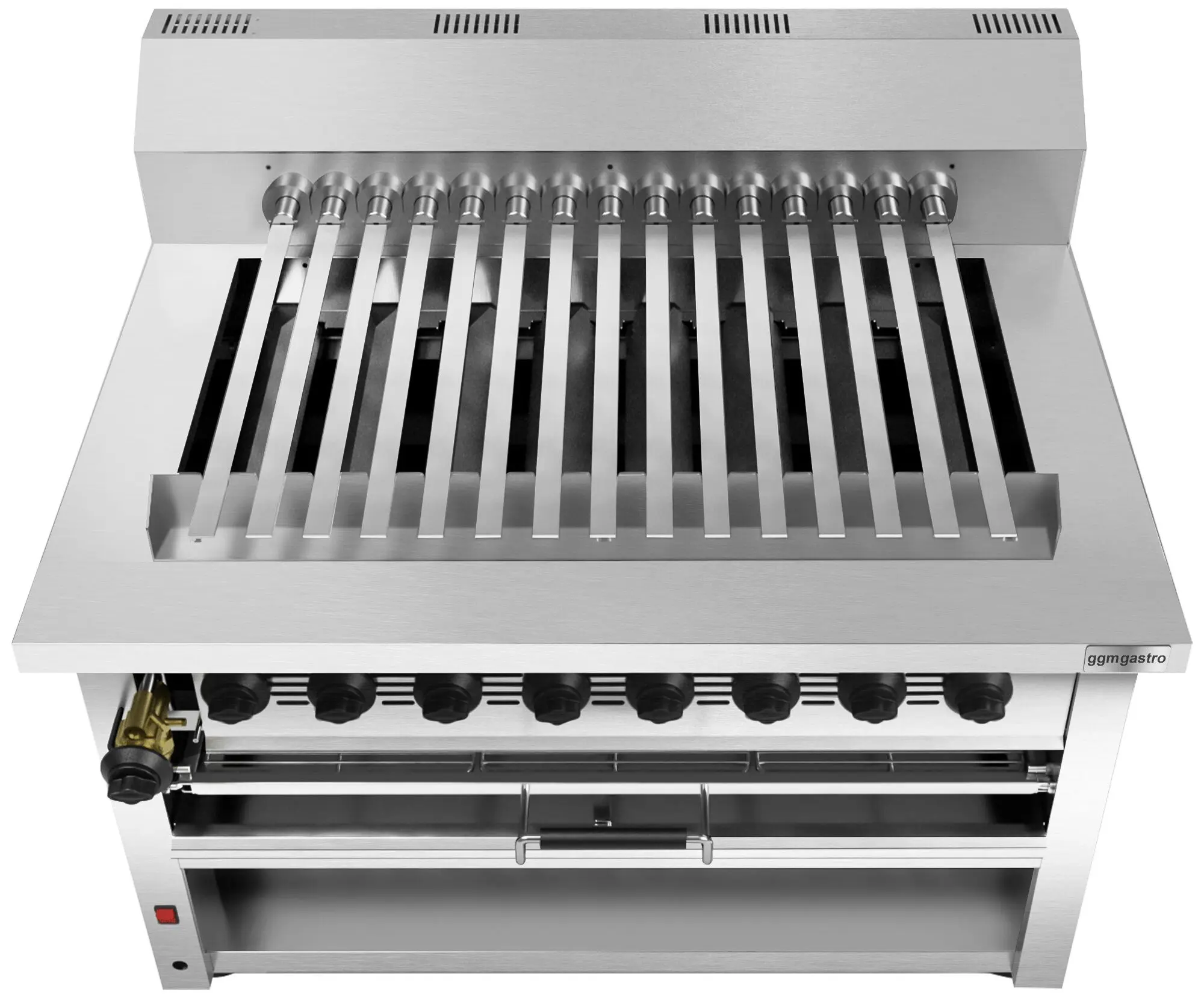 Grătar pe gaz GGM Gastro KHGE15G (Inox) - 4