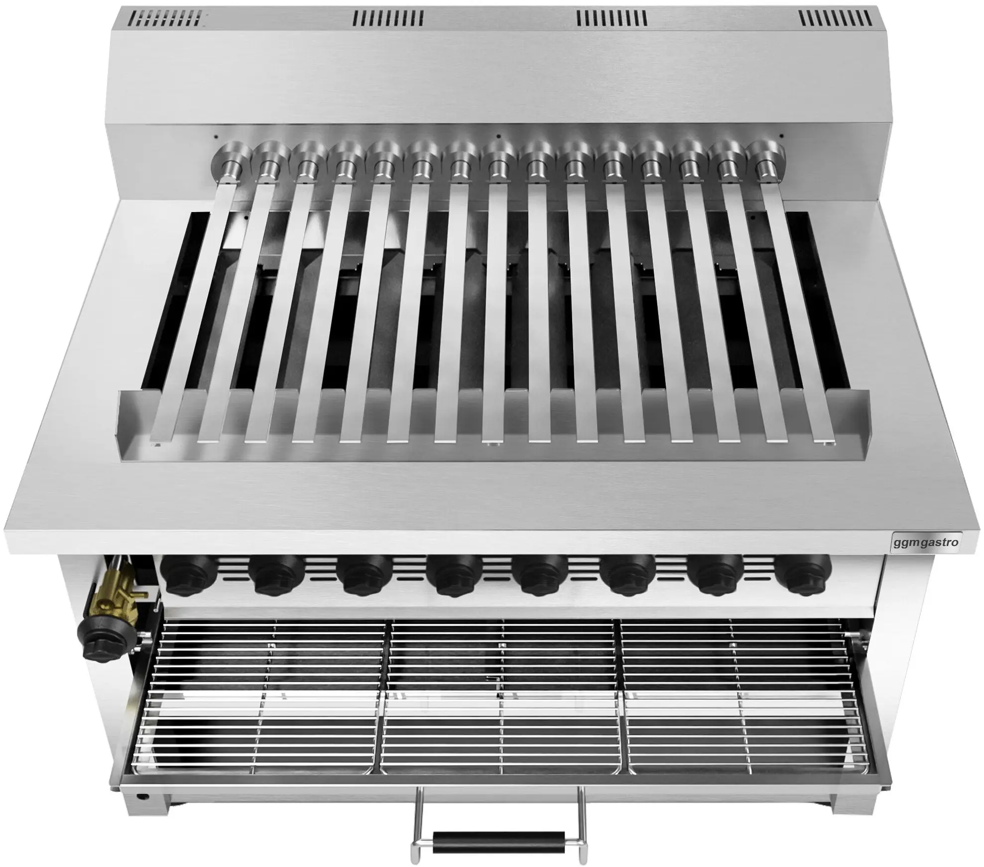 Grătar pe gaz GGM Gastro KHGE15G (Inox) - 5