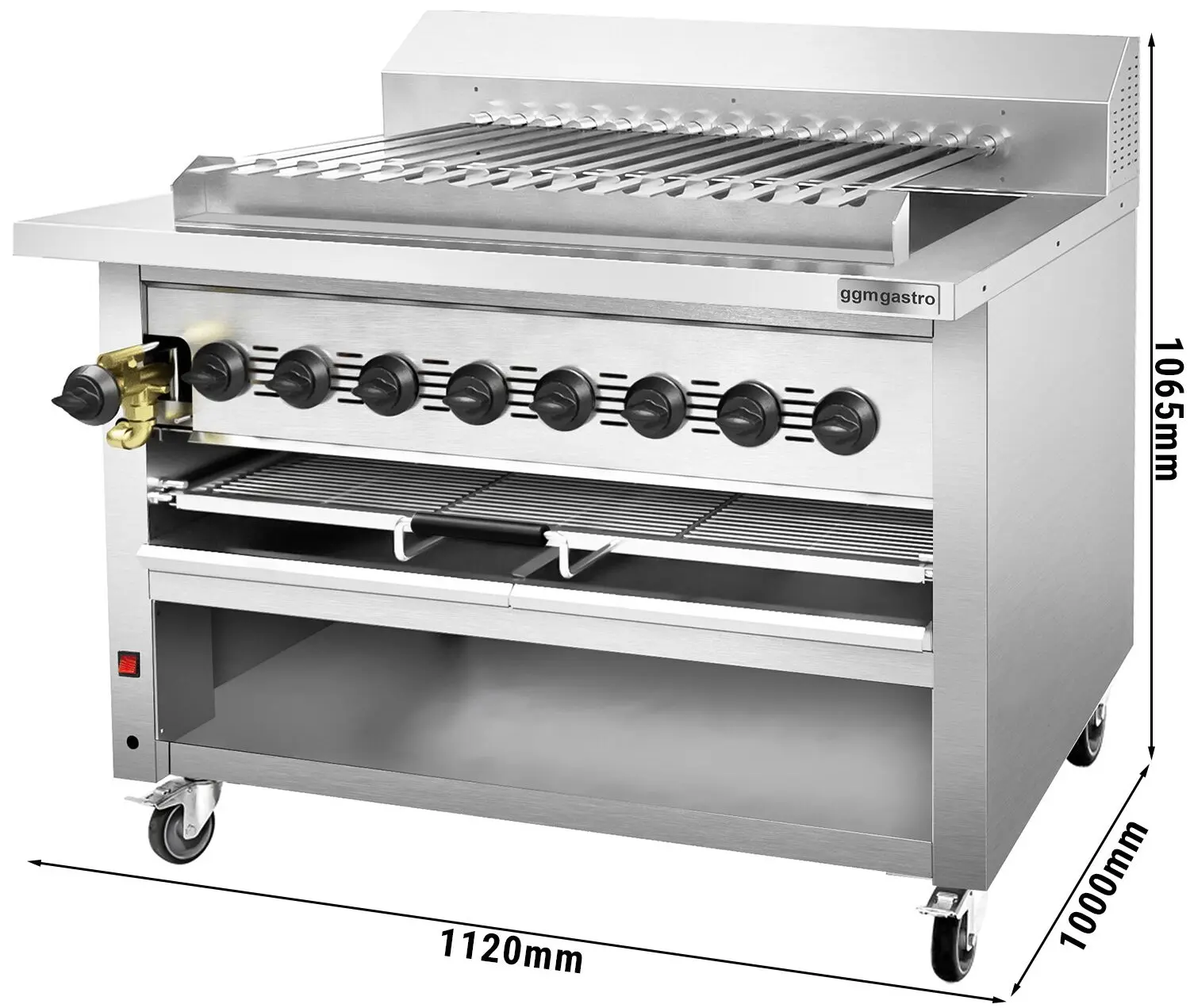 Grătar pe gaz GGM Gastro KHGE15G (Inox) - 10