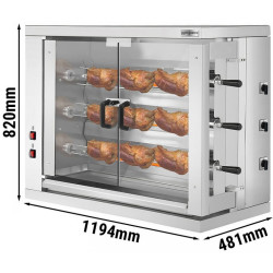 Grill electric pentru pui GGM Gastro EHGE18 (Inox) Thumb
