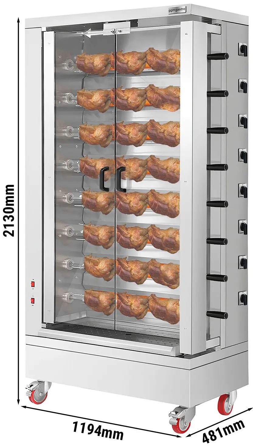 Гриль для кур электрический GGM Gastro EHGE48 (Inox) - 3
