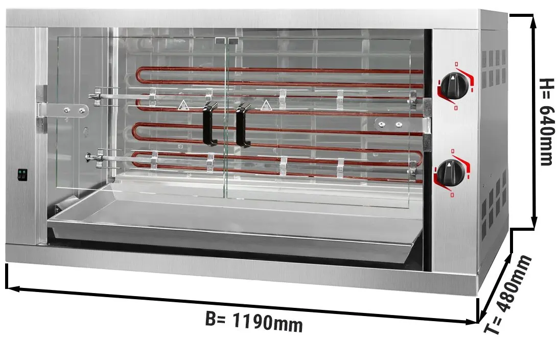 Гриль для кур электрический GGM Gastro EHKM212-B (Inox) - 2