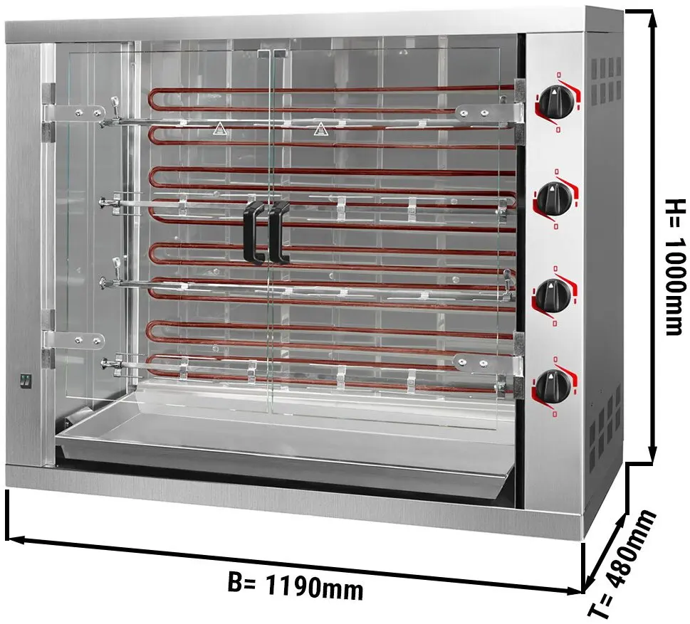 Grill electric pentru pui GGM Gastro EHKM424-B (Inox) - 2