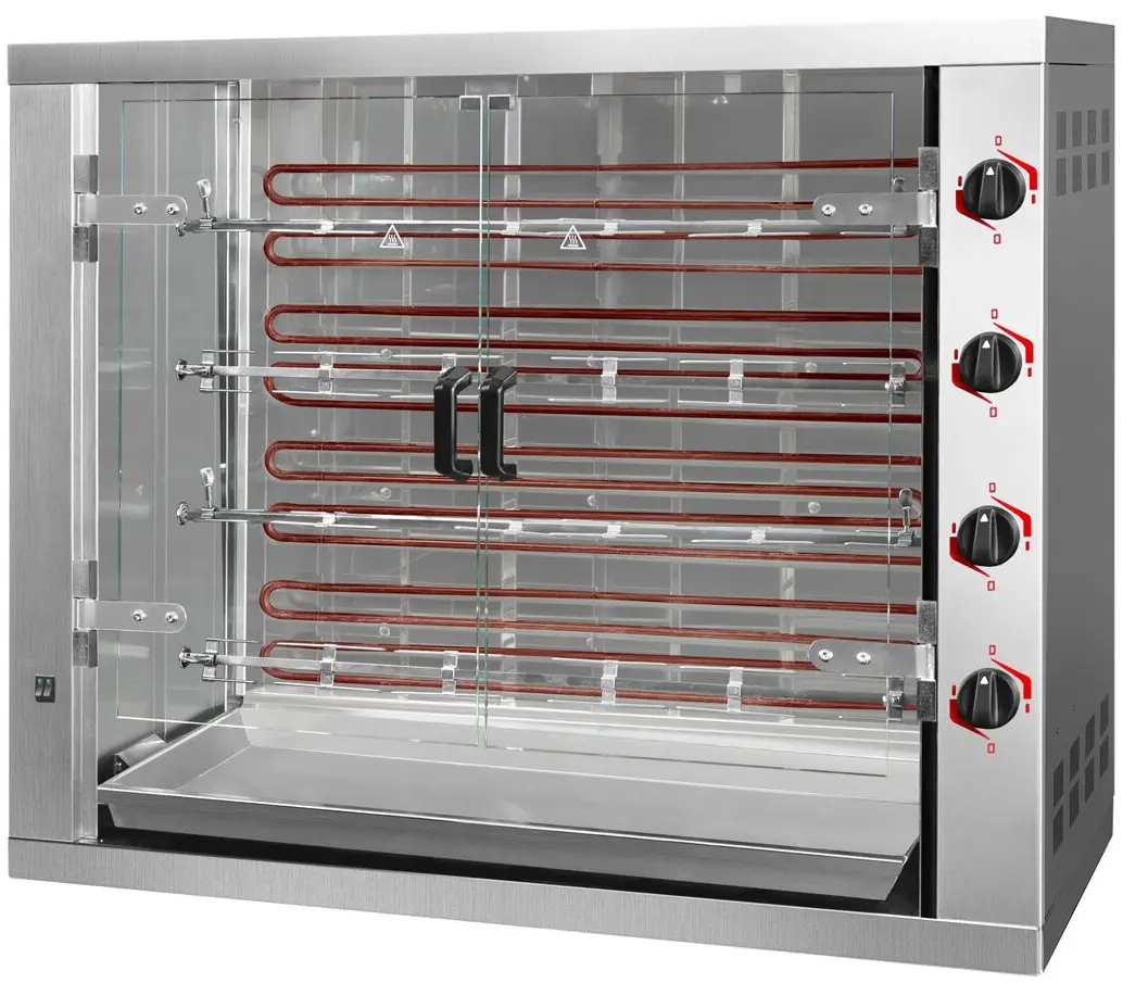 Grill electric pentru pui GGM Gastro EHKM424-B (Inox)