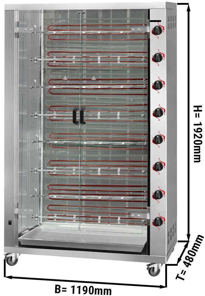 Grill electric pentru pui GGM Gastro EHKM848-B (Inox) - 2