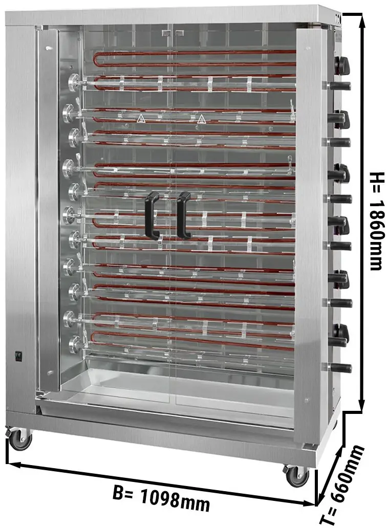 Grill electric pentru pui GGM Gastro EM1166F (Inox) - 2