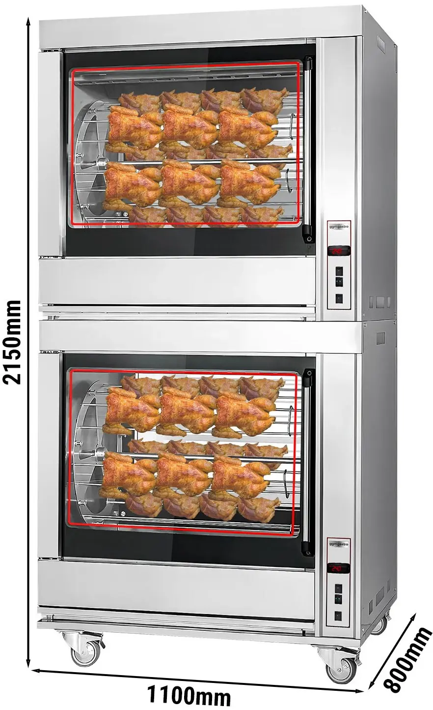 Grill electric pentru pui GGM Gastro EM1484C (Inox) - 2