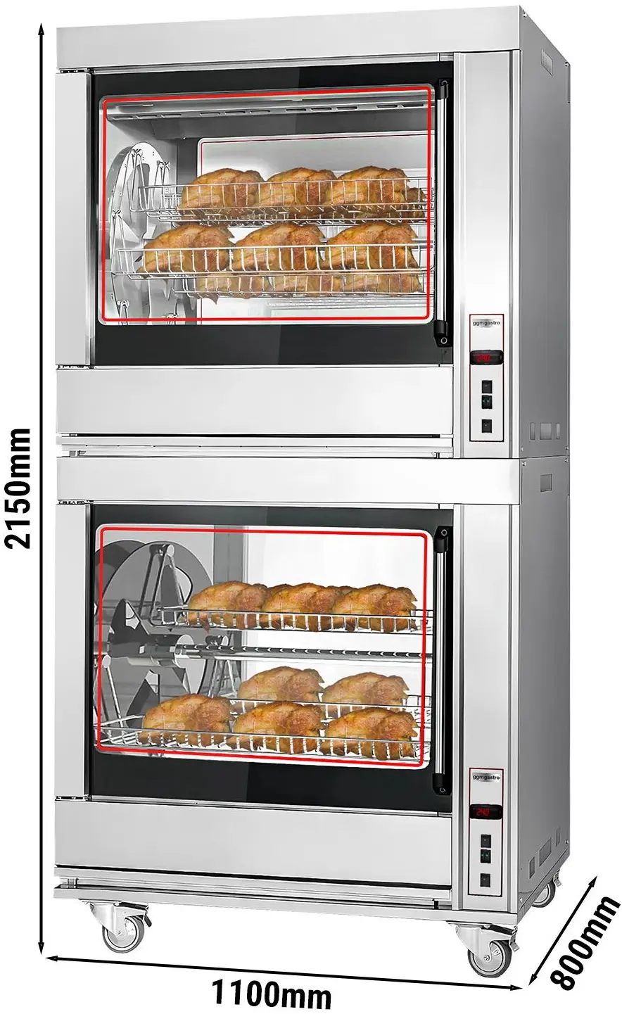 Гриль для кур электрический GGM Gastro EM1484KC (Inox) - 2