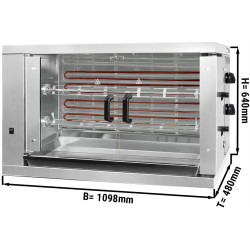 Гриль для кур электрический GGM Gastro EM212E-B (Inox) Thumb