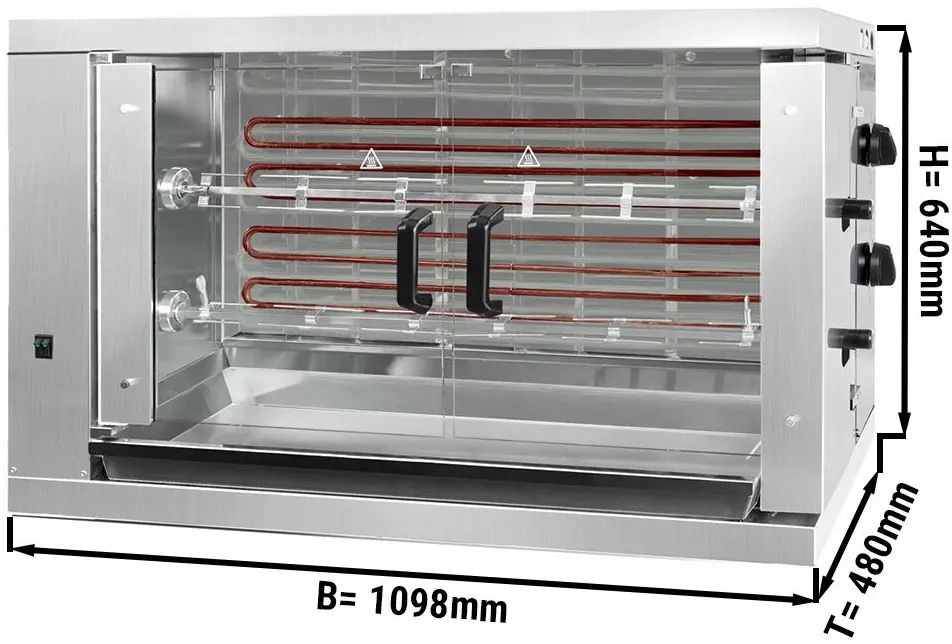 Гриль для кур электрический GGM Gastro EM212E-B (Inox) - 2