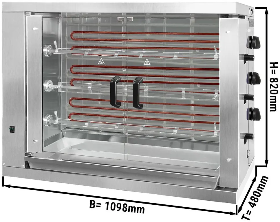 Grill electric pentru pui GGM Gastro EM318E-B (Inox) - 2