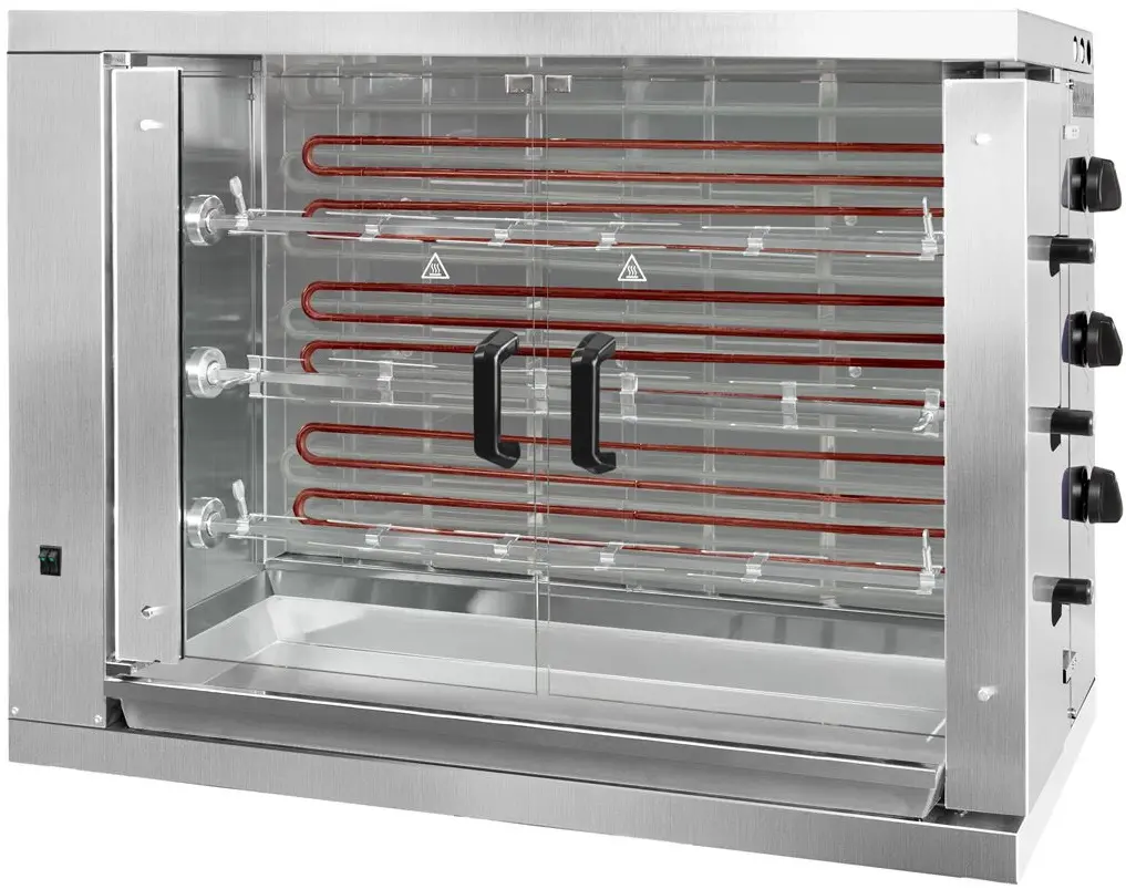 Grill electric pentru pui GGM Gastro EM318E-B (Inox)