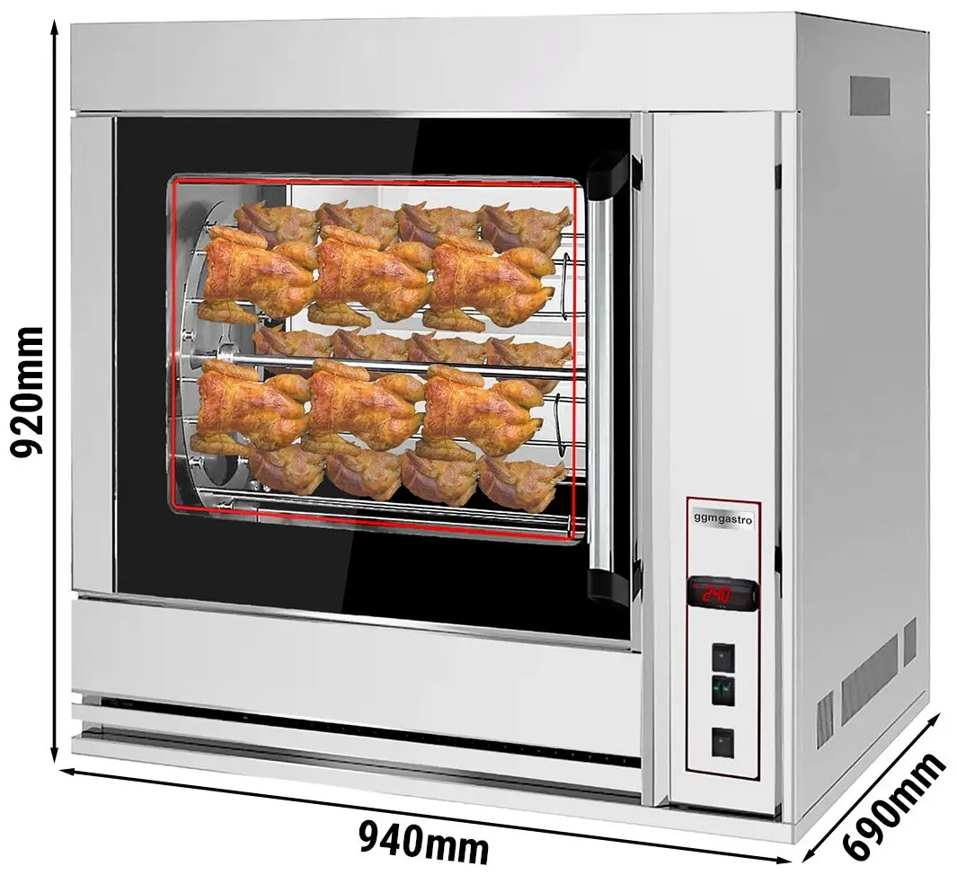 Grill electric pentru pui GGM Gastro EM420C (Inox) - 2