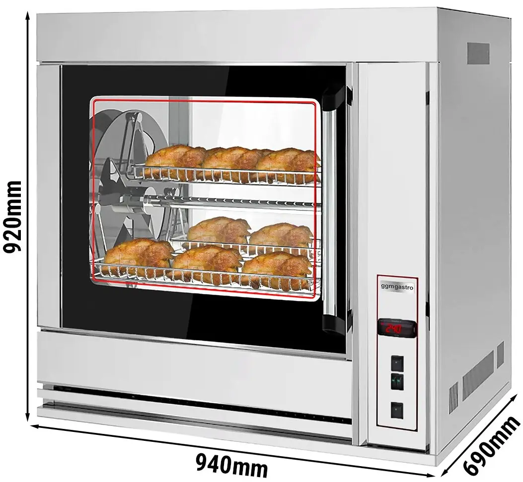 Гриль для кур электрический GGM Gastro EM420KC (Inox) - 2
