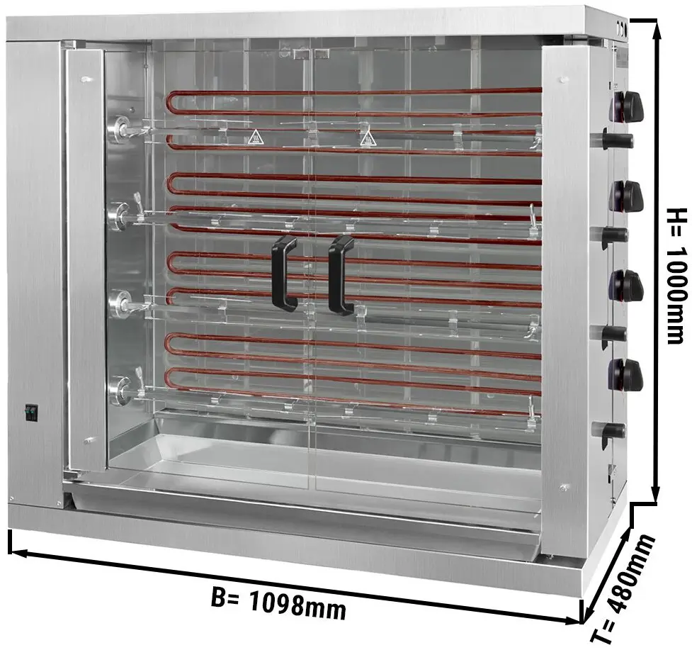 Гриль для кур электрический GGM Gastro EM424E-B (Inox) - 2