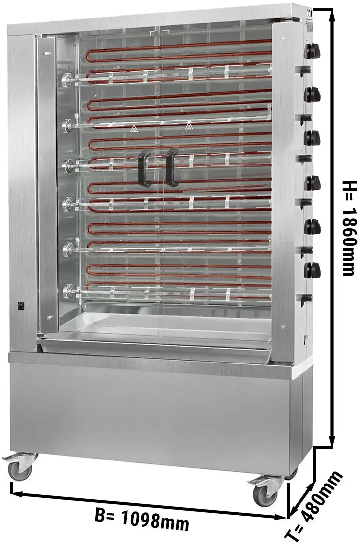 Гриль для кур электрический GGM Gastro EM636E-B (Inox) - 2