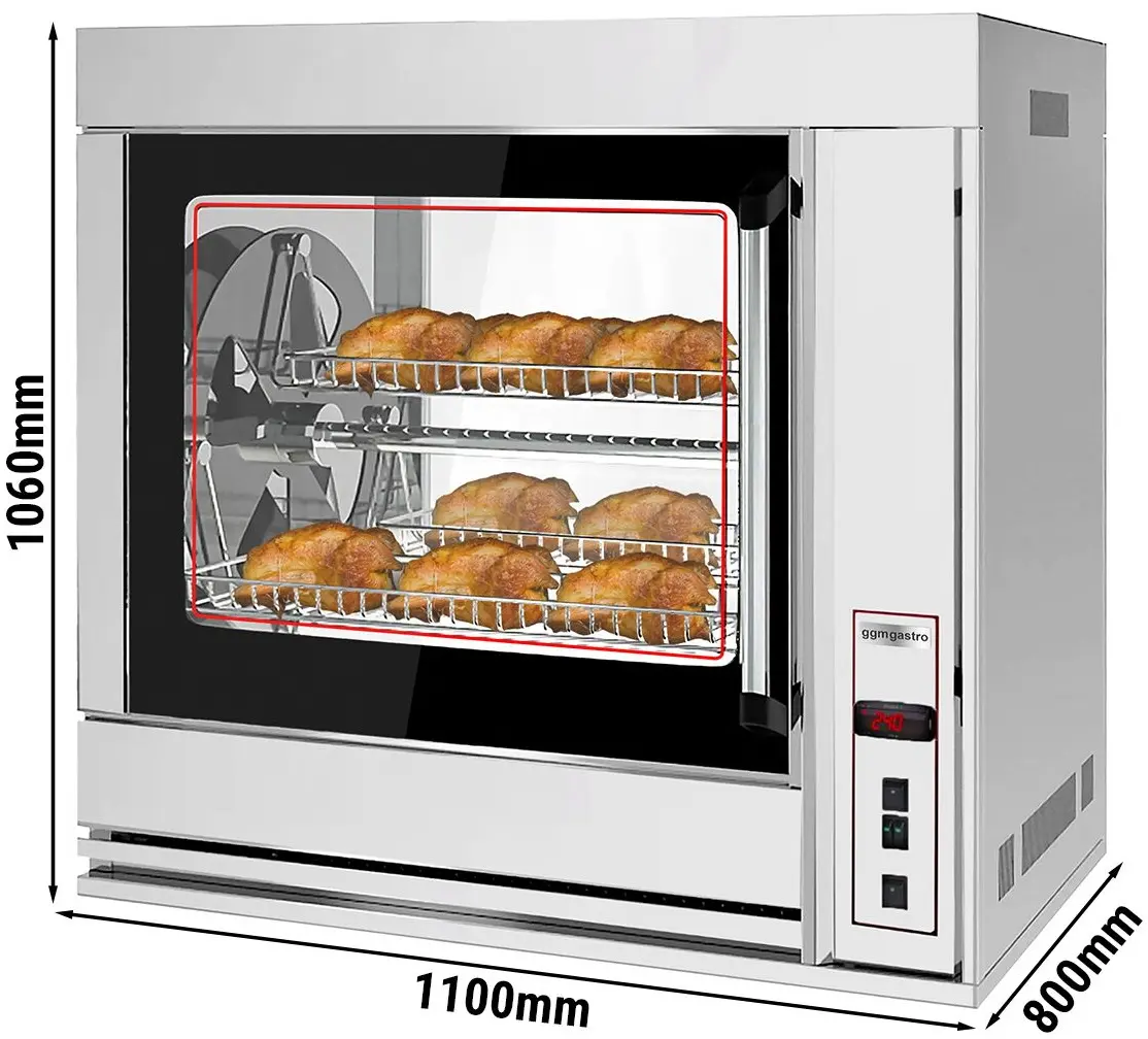 Grill electric pentru pui GGM Gastro EM742KC (Inox) - 2