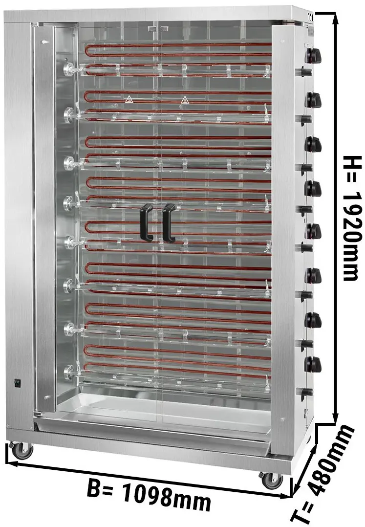 Гриль для кур электрический GGM Gastro EM848E-B (Inox) - 2