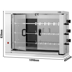 Гриль для кур электрический GGM Gastro HGEM318-B (Inox) Thumb