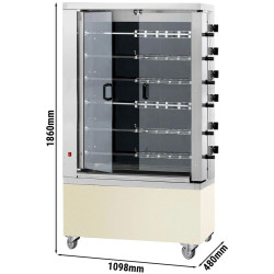 Гриль для кур электрический GGM Gastro HGEM636-B (Inox/Beige) Thumb