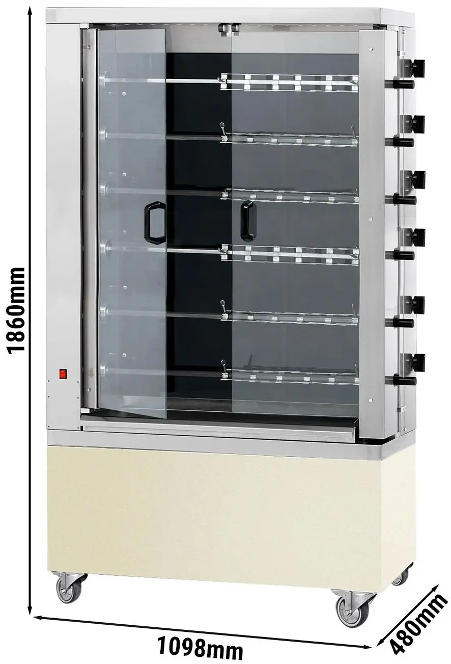 Гриль для кур электрический GGM Gastro HGEM636-B (Inox/Beige) - 2