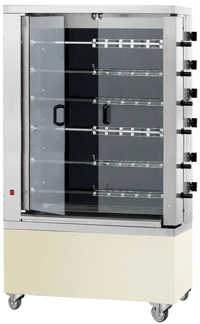 Гриль для кур электрический GGM Gastro HGEM636-B (Inox/Beige)