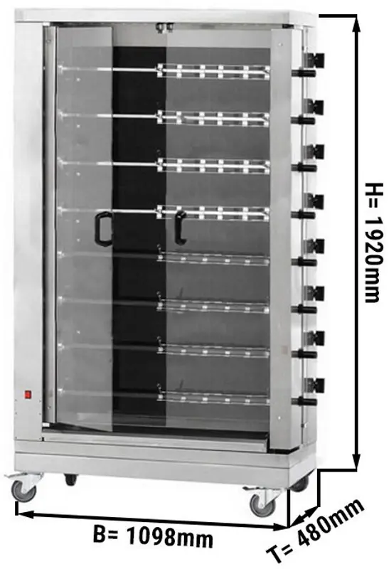 Grill electric pentru pui GGM Gastro HGEM848 (Inox) - 2