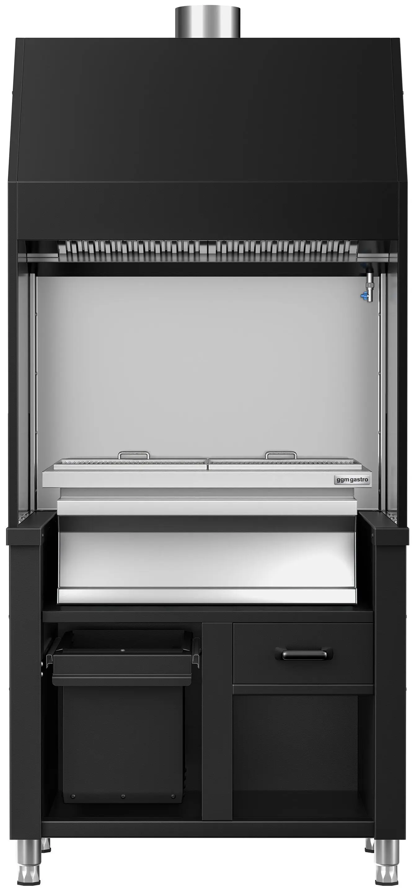 Гриль на углях GGM Gastro Berlin HKGE1000S#KGE800 (Black/Inox) - 2