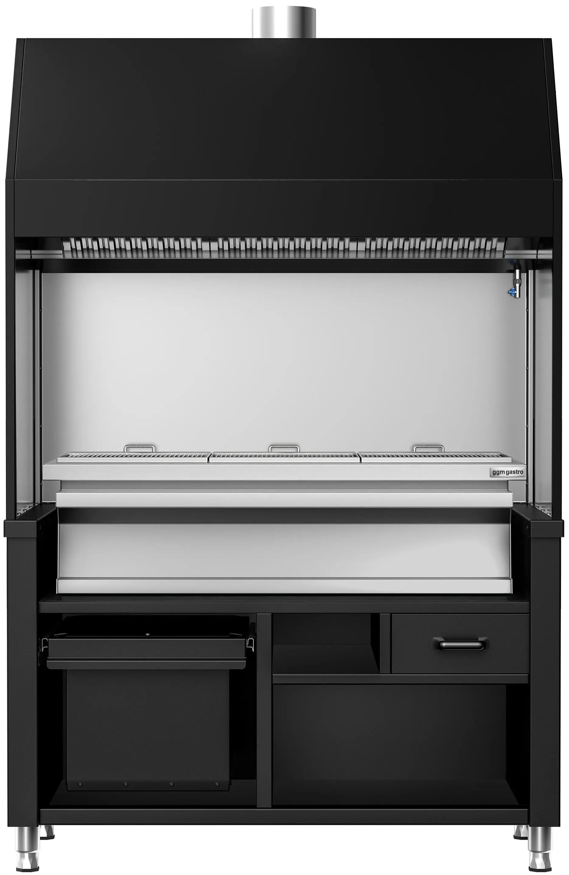 Гриль на углях GGM Gastro Berlin HKGE1400S#KGE1200 (Black/Inox) - 2