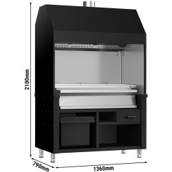 Гриль на углях GGM Gastro Berlin HKGE1400S#KGE1200 (Black/Inox) Thumb