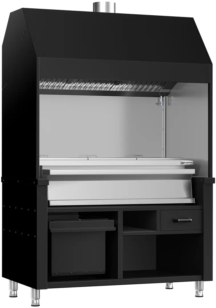 Гриль на углях GGM Gastro Berlin HKGE1400S#KGE1200 (Black/Inox)