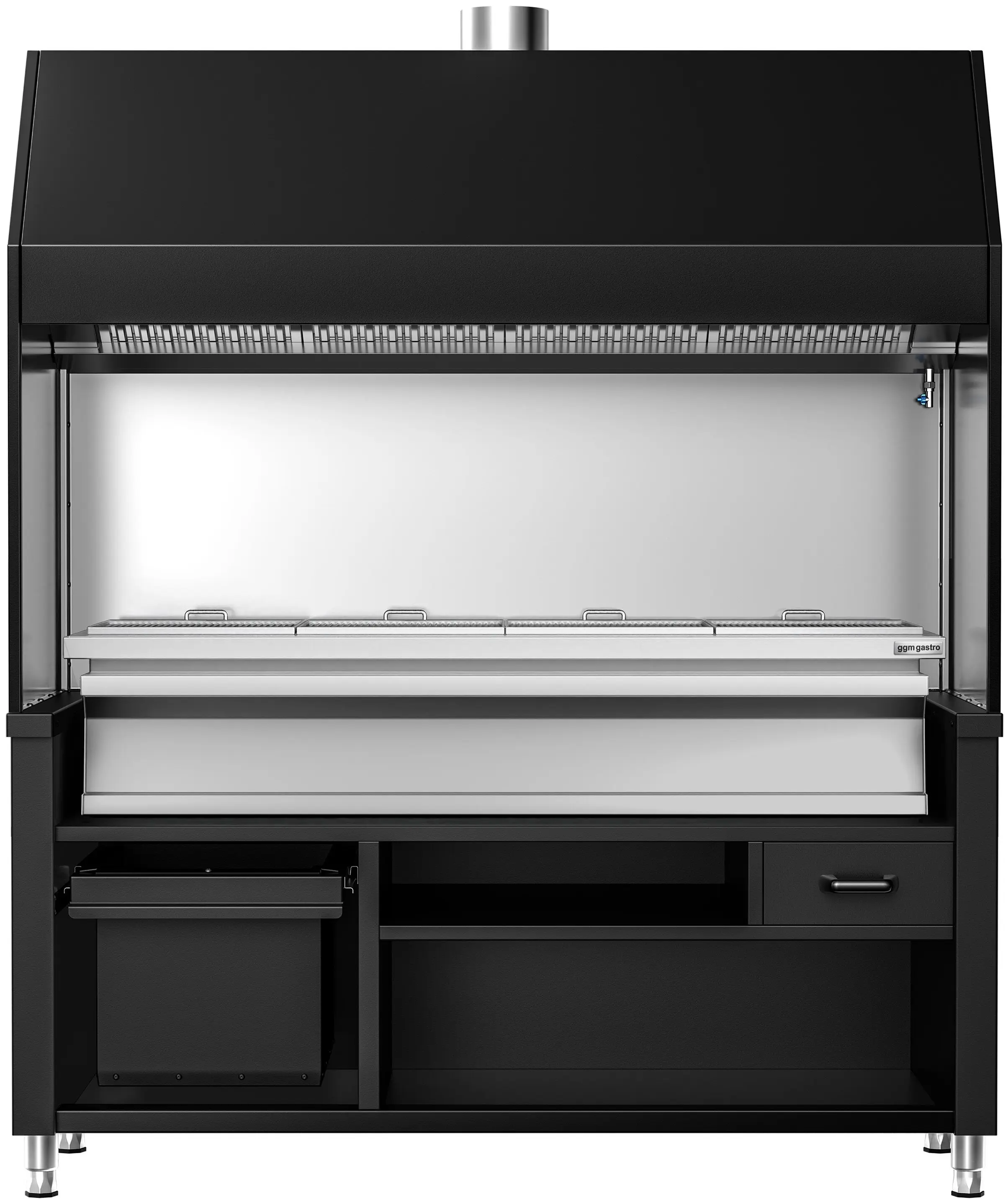 Grătar pe cărbuni GGM Gastro Berlin HKGE1800S#KGE1600 (Black/Inox) - 2