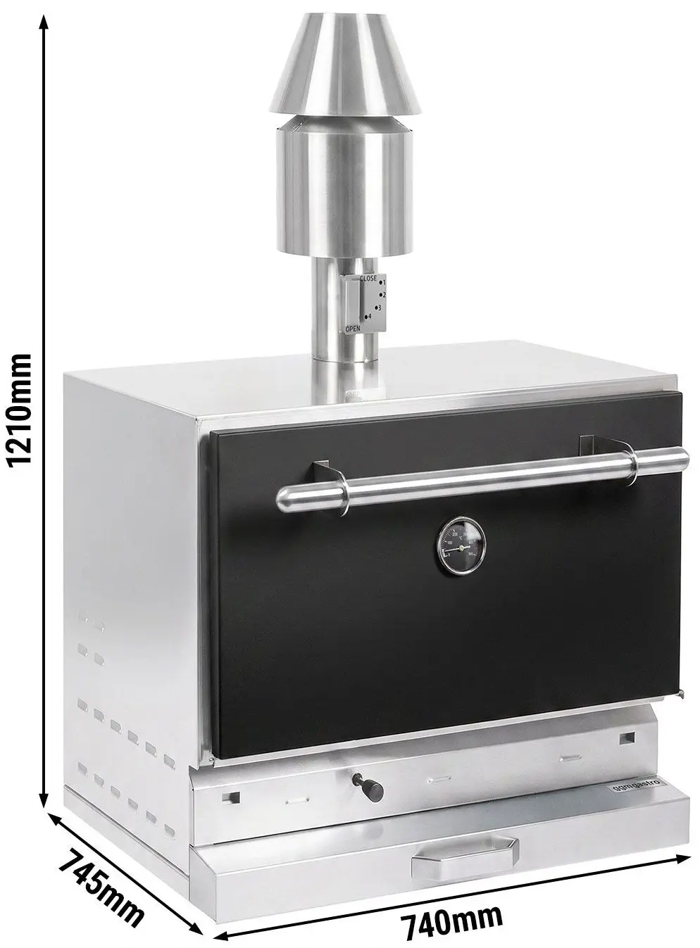 Гриль на углях GGM Gastro CHOE761S (Black/Inox) - 8