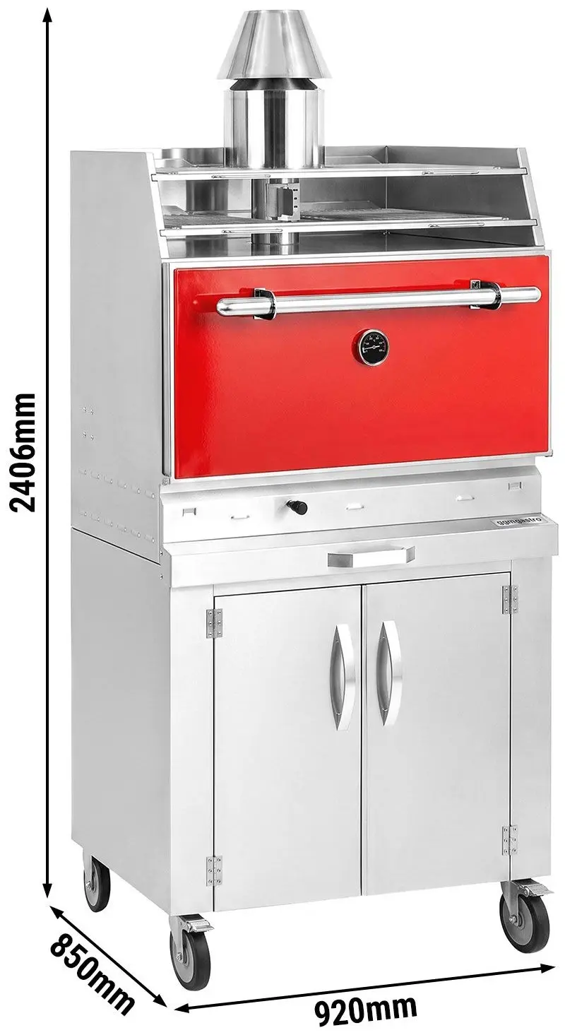 Гриль на углях GGM Gastro CHOE881R#UB#RA (Red/Inox) - 10