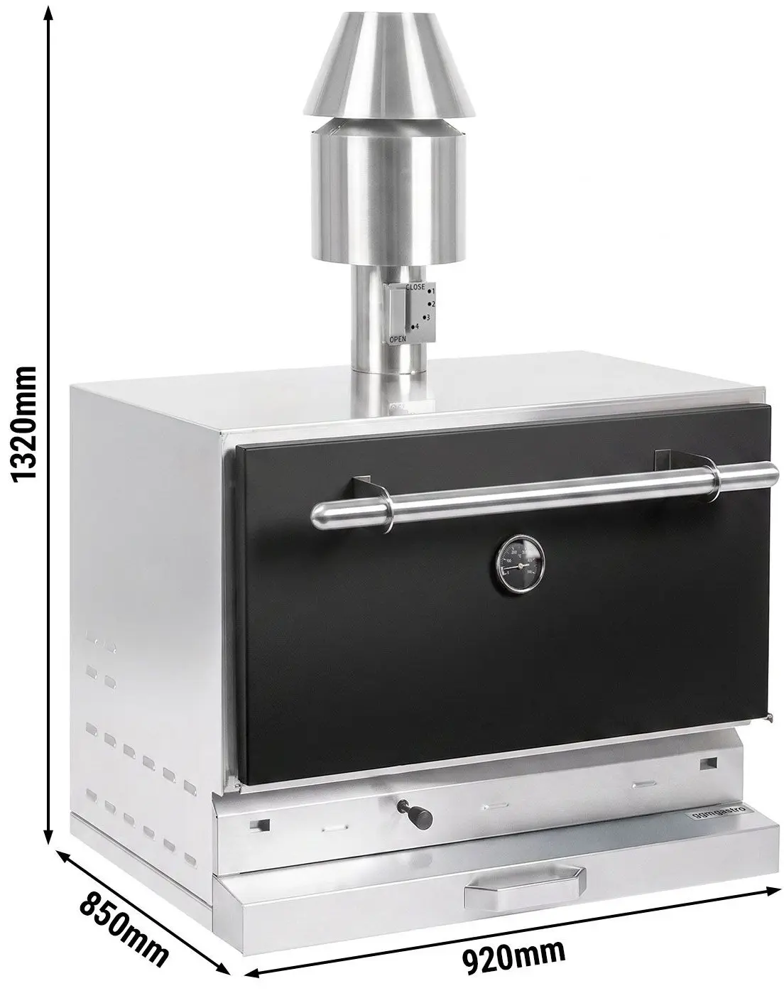Гриль на углях GGM Gastro CHOE881S (Black/Inox) - 8