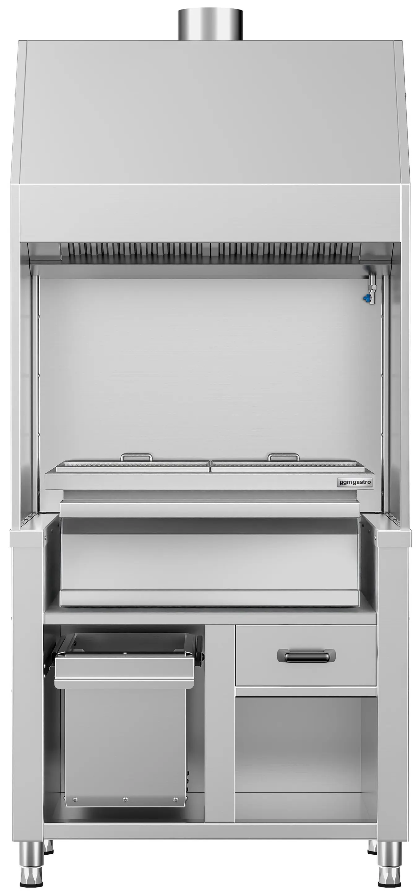 Гриль на углях GGM Gastro HKGE1000E#KGE800 (Inox) - 2
