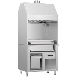 Гриль на углях GGM Gastro HKGE1000E#KGE800 (Inox)