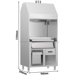Гриль на углях GGM Gastro HKGE1000E#KGE800 (Inox) Thumb