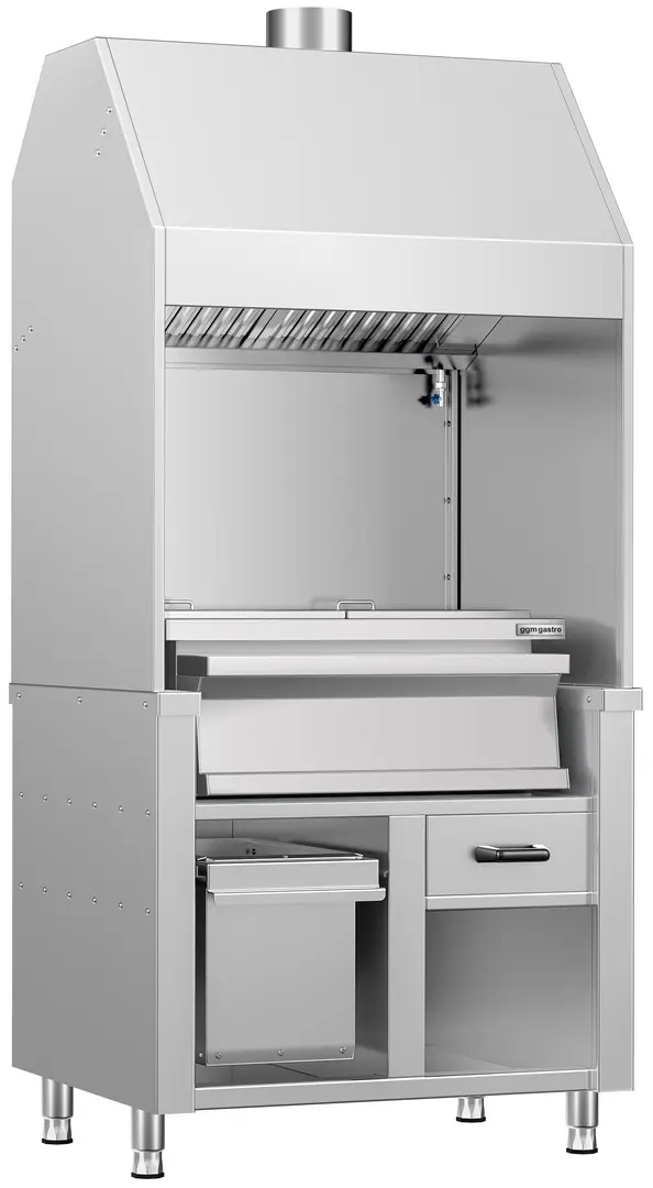 Гриль на углях GGM Gastro HKGE1000E#KGE800 (Inox)