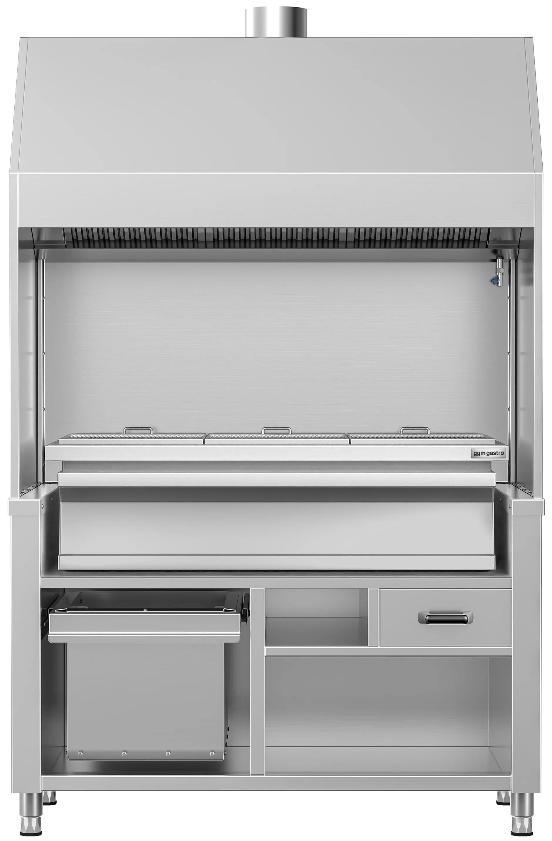 Гриль на углях GGM Gastro HKGE1400E#KGE1200 (Inox) - 2