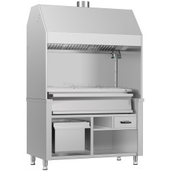 Гриль на углях GGM Gastro HKGE1400E#KGE1200 (Inox)