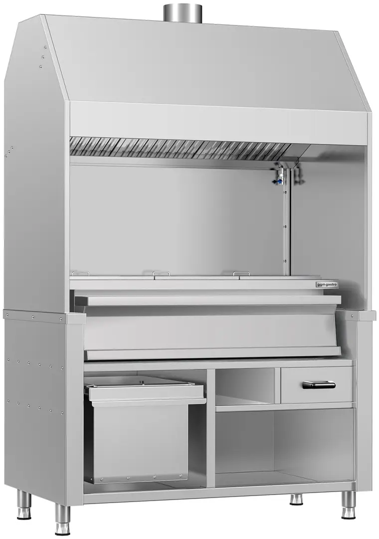 Гриль на углях GGM Gastro HKGE1400E#KGE1200 (Inox)