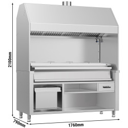 Гриль на углях GGM Gastro HKGE1800E#KGE1600 (Inox) Thumb