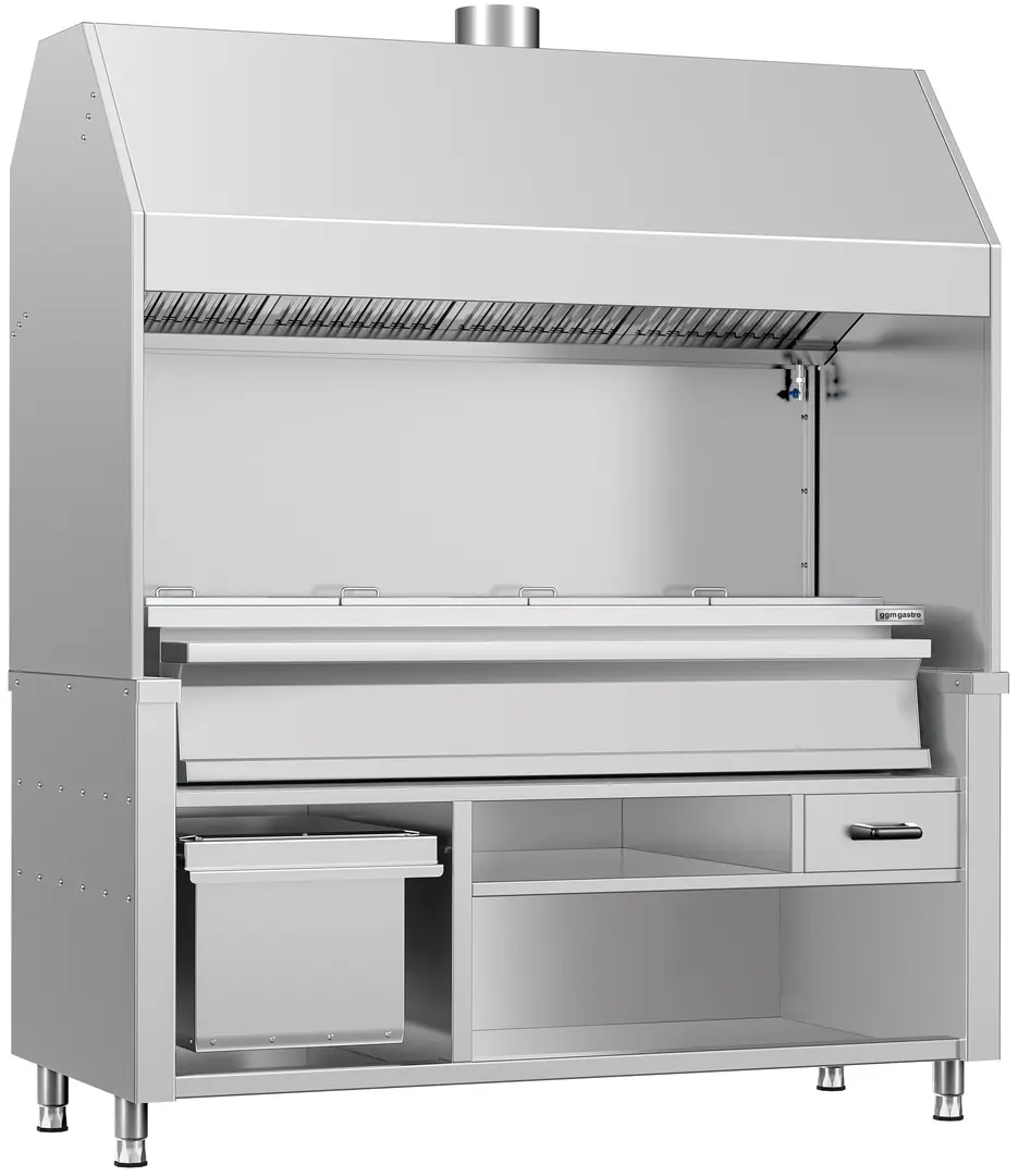 Гриль на углях GGM Gastro HKGE1800E#KGE1600 (Inox)