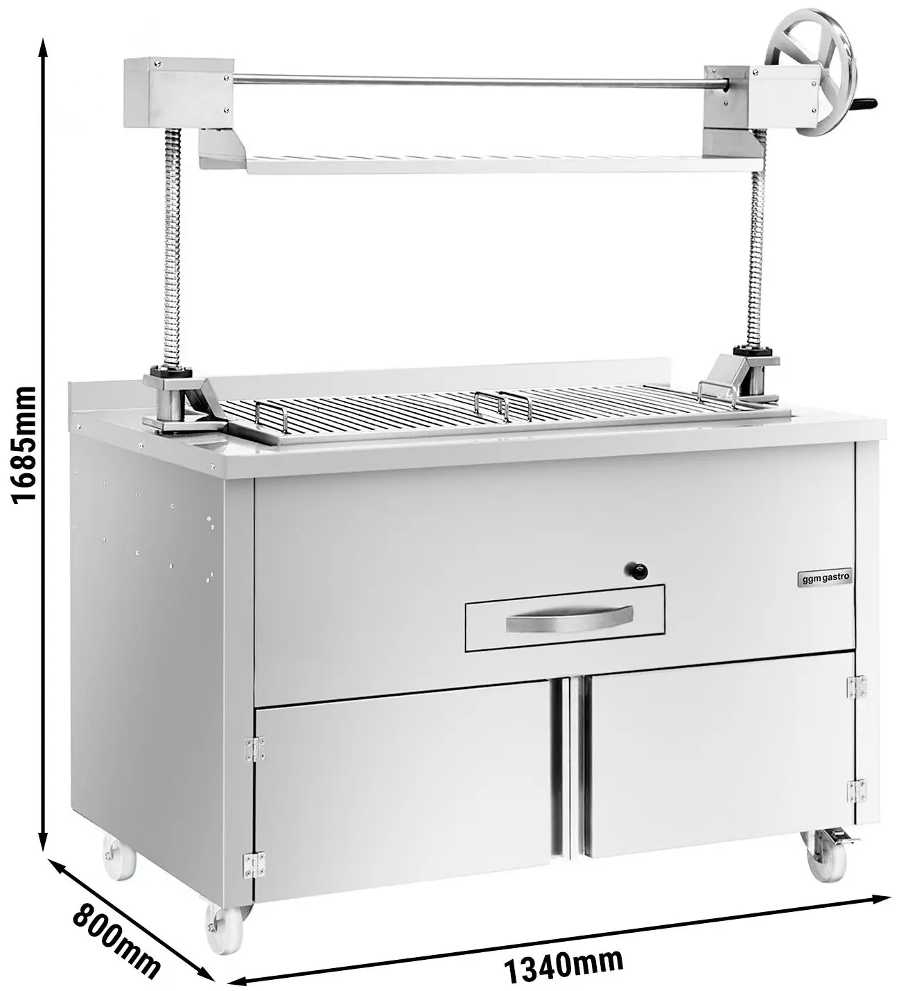 Гриль на углях GGM Gastro HKGLE120 (Inox) - 5