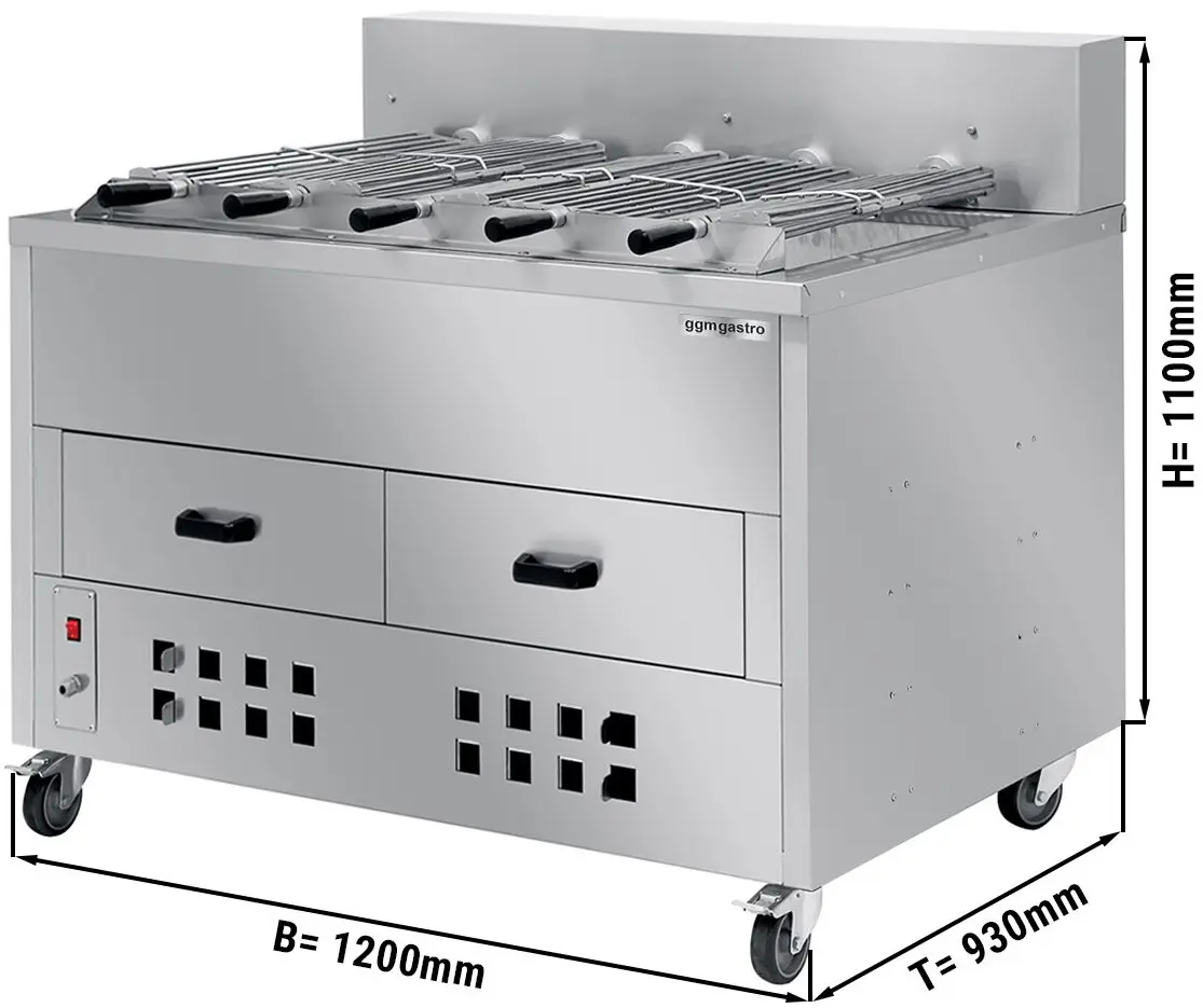 Гриль на углях GGM Gastro HKGRE5 (Inox) - 4