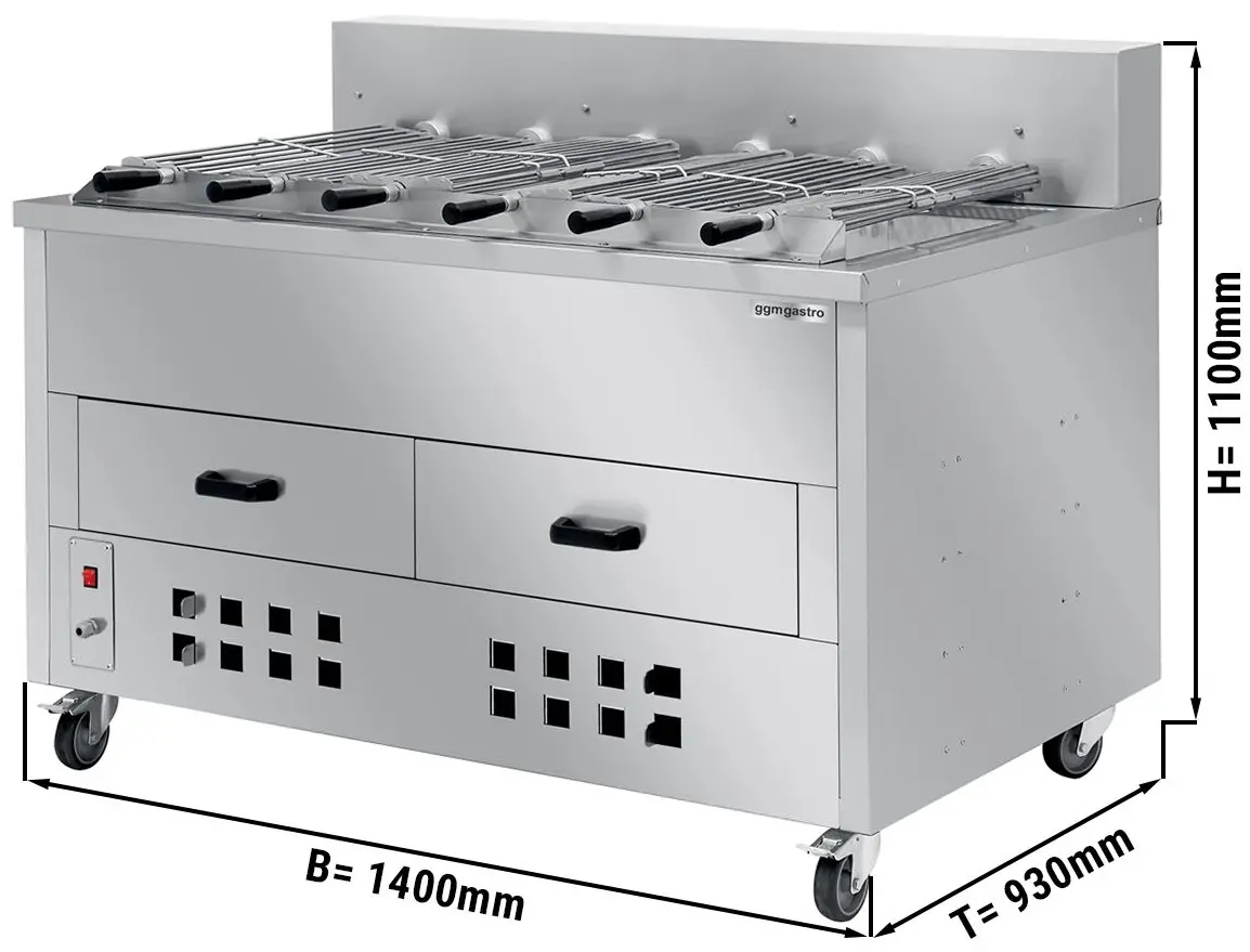 Гриль на углях GGM Gastro HKGRE6 (Inox) - 4