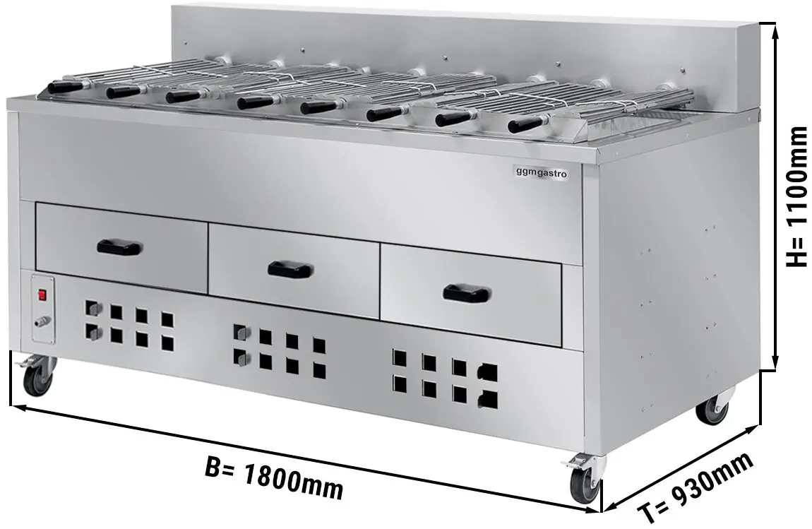 Гриль на углях GGM Gastro HKGRE8 (Inox) - 4
