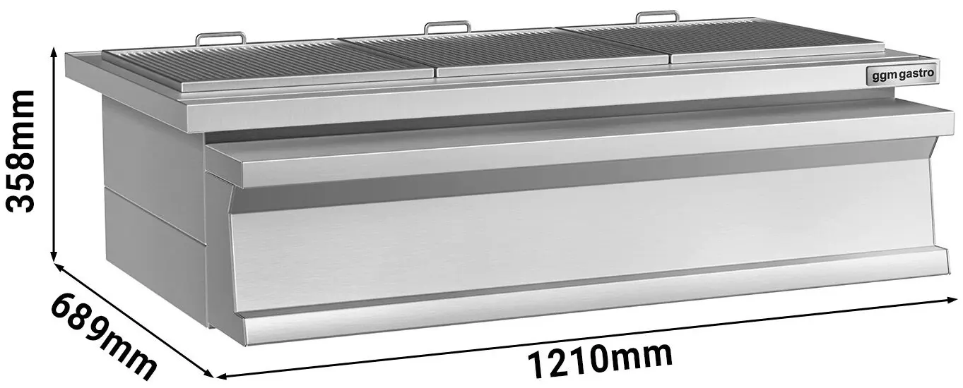 Гриль на углях GGM Gastro KGE1200 (Inox) - 5